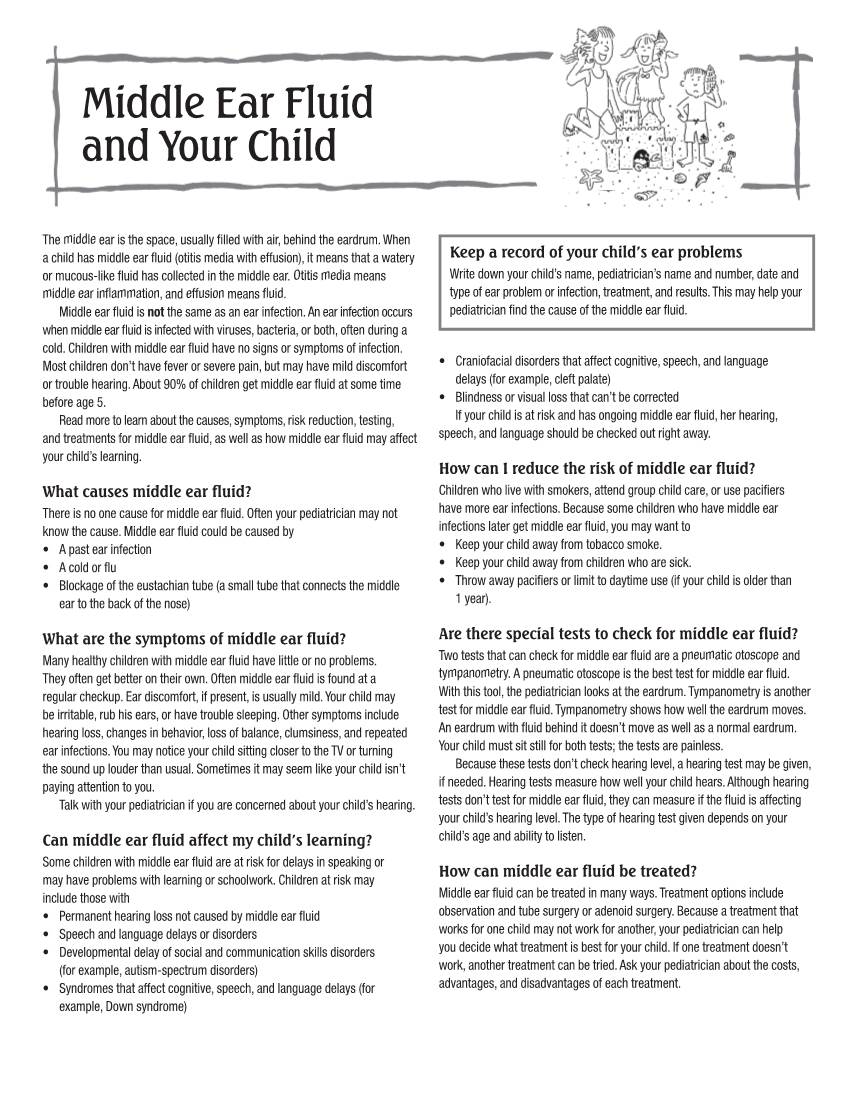 Middle Ear Fluid and Your Child