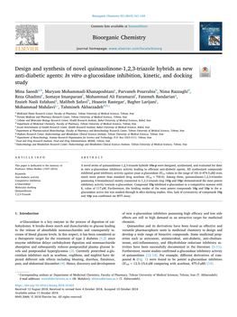 Design and Synthesis of Novel Quinazolinone-1,2,3-Triazole