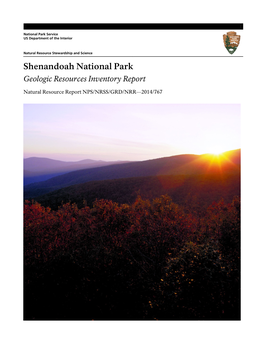 Geologic Resources Inventory Report, Shenandoah National Park