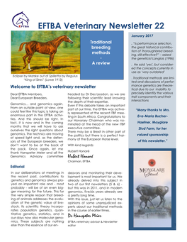 EFTBA Veterinary Newsletter 22