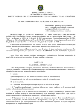 Instrução Normativa Ibama Nº 202/2008