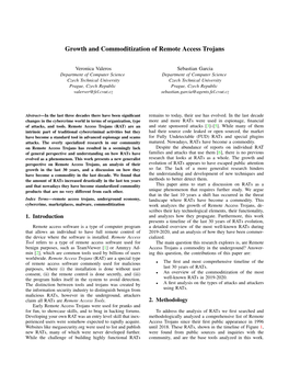 Growth and Commoditization of Remote Access Trojans