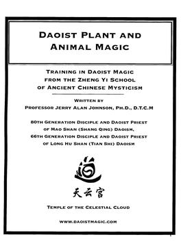 Daoist Plant and Animal Magic
