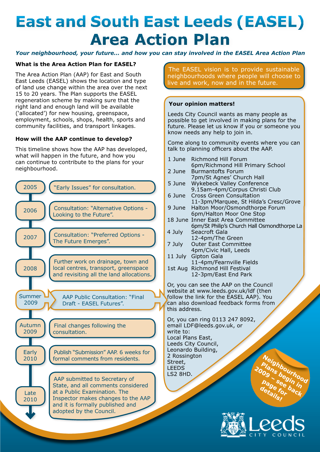 East and South East Leeds (EASEL) Area Action Plan