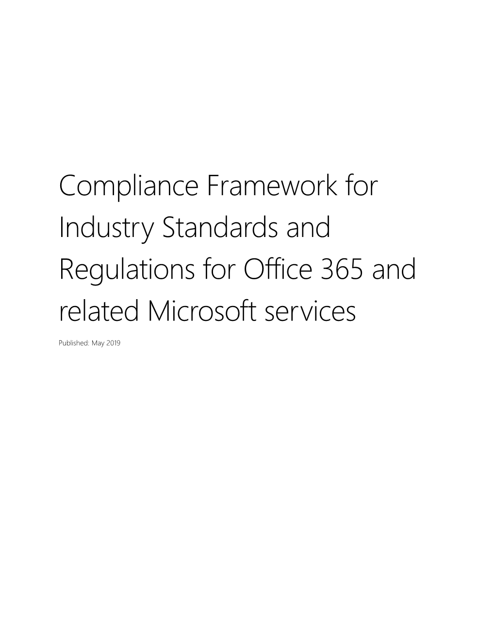 Compliance Framework for Office