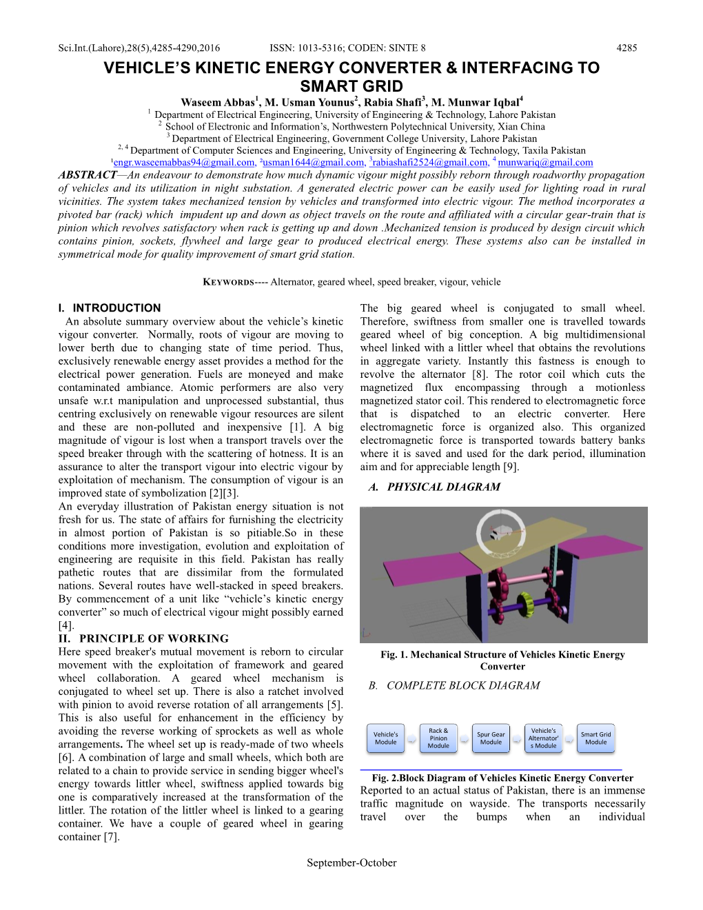 Vehicle's Kinetic Energy Converter & Interfacing To