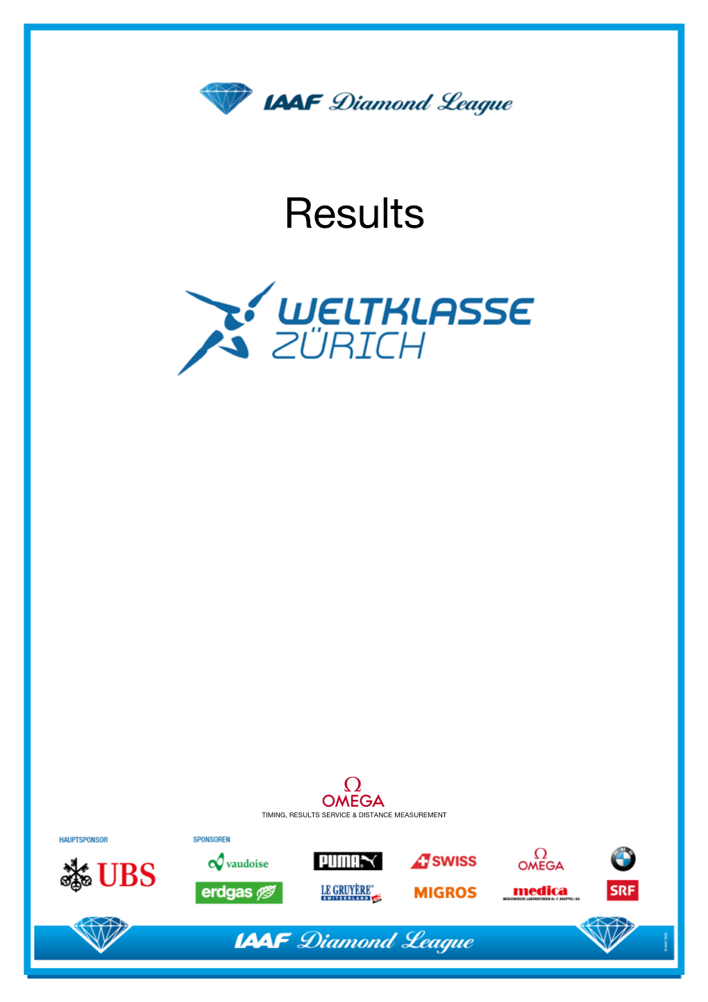 Zurich 2018: Full Results (PDF)