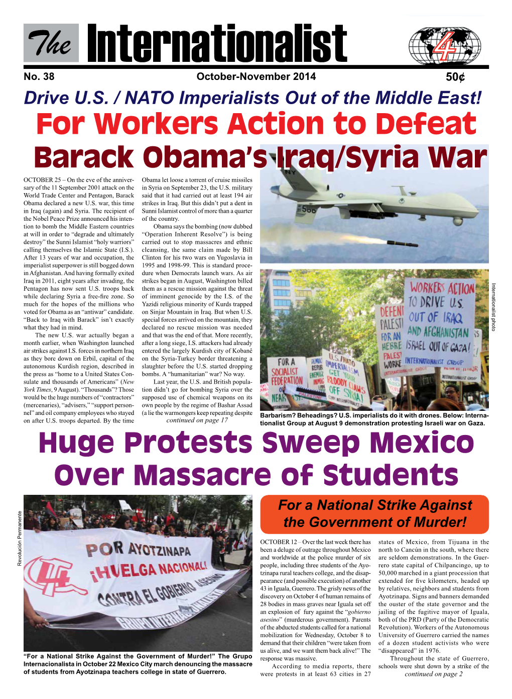 For Workers Action to Defeat Barack Obama's Iraq/Syria War For