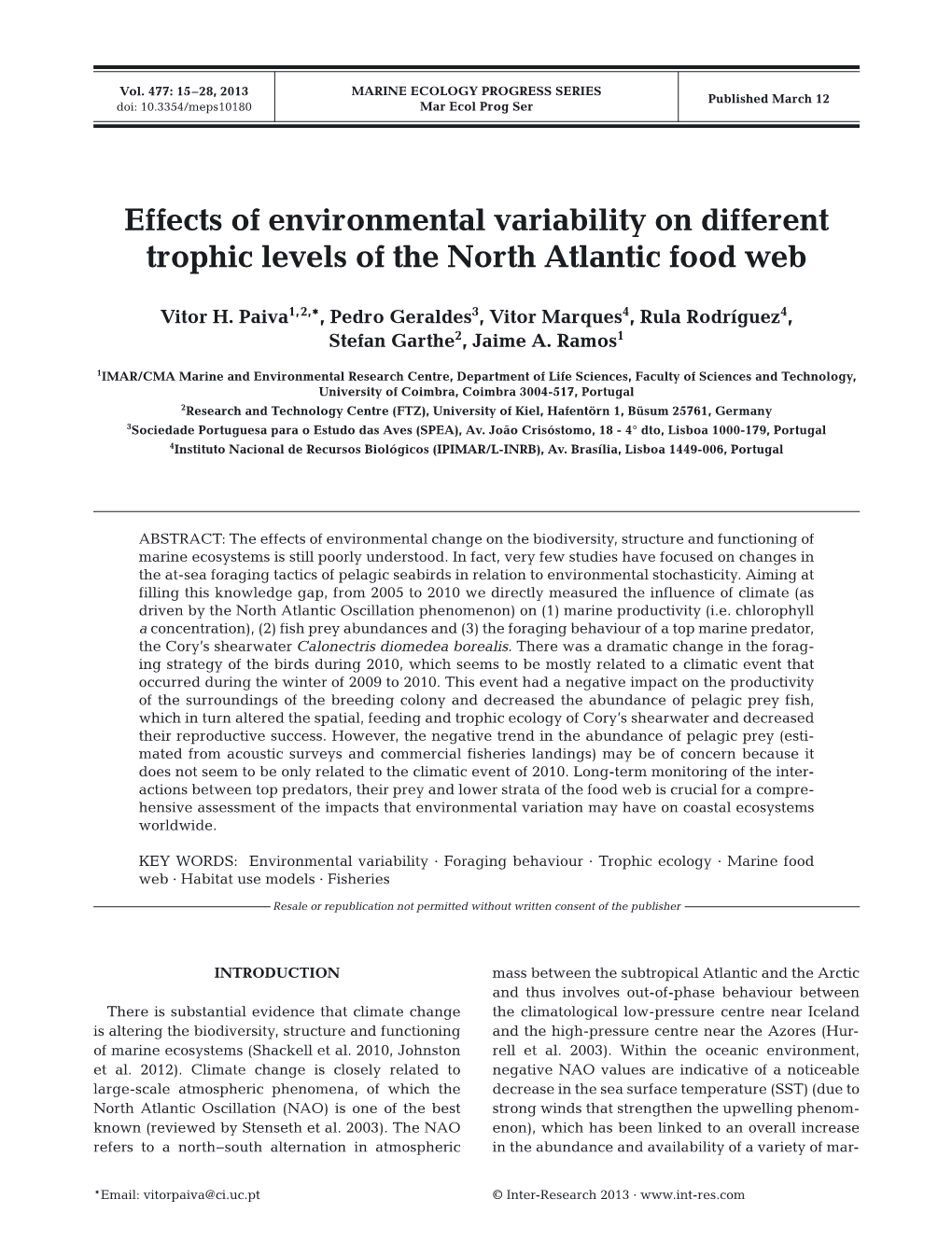 Marine Ecology Progress Series 477:15