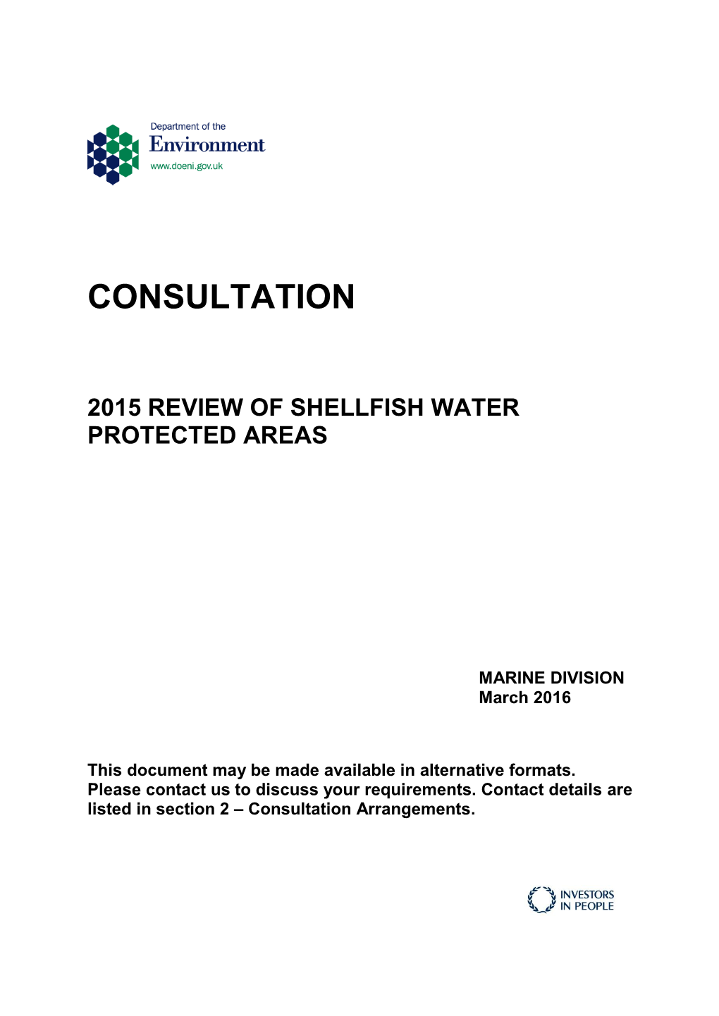 2015 Review of Shellfish Water Protected Areas