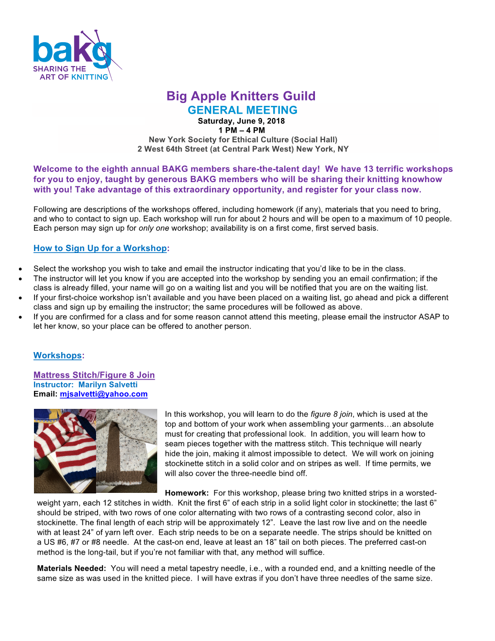 Big Apple Knitters Guild