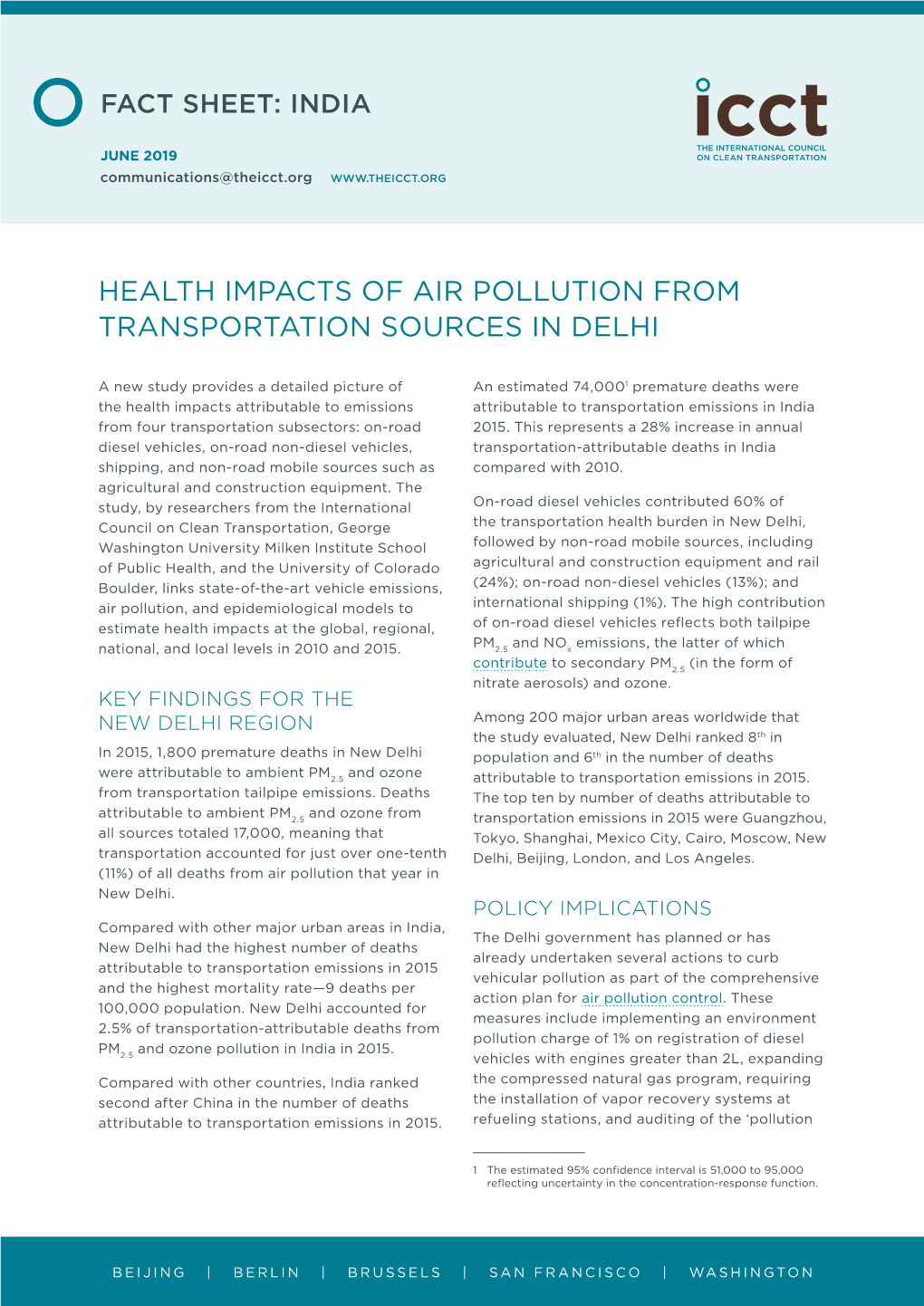 Health Impacts of Air Pollution in Delhi