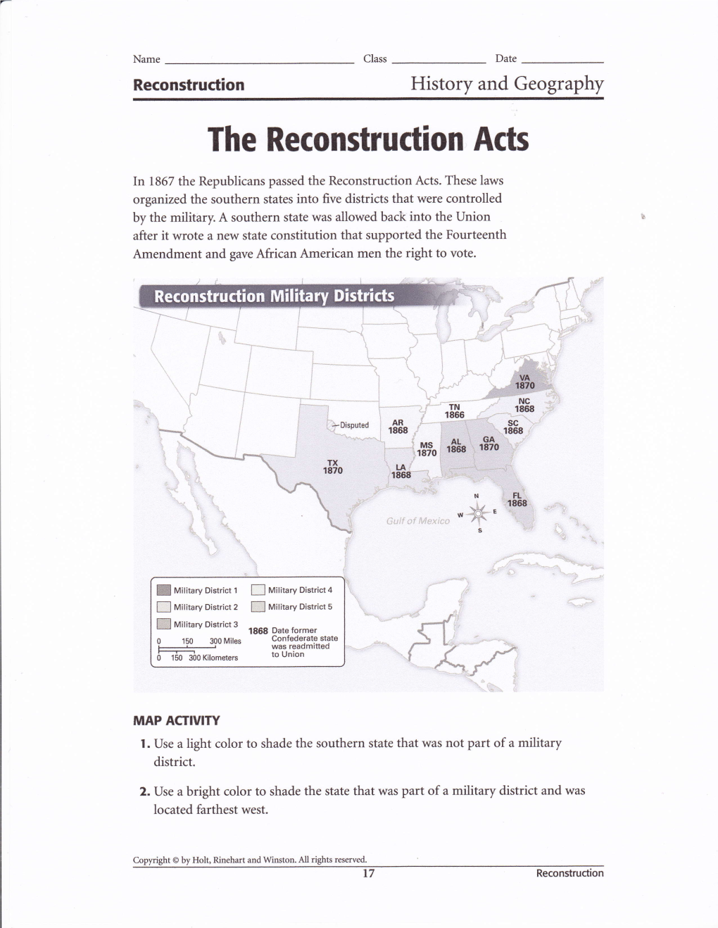 The Reconstruction Acts