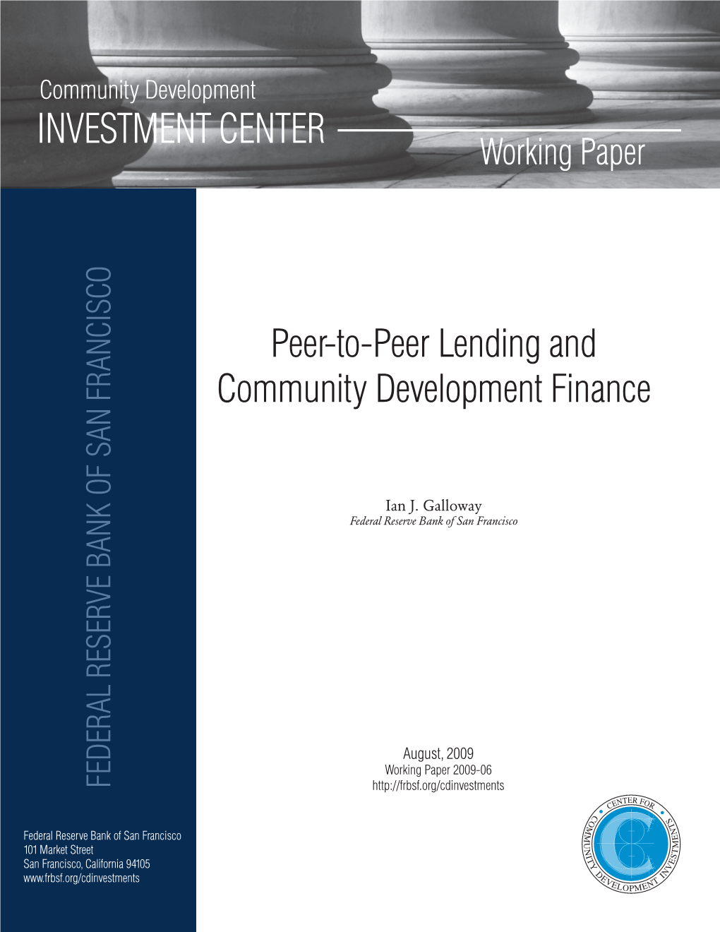 Peer-To-Peer Lending and Community Development Finance