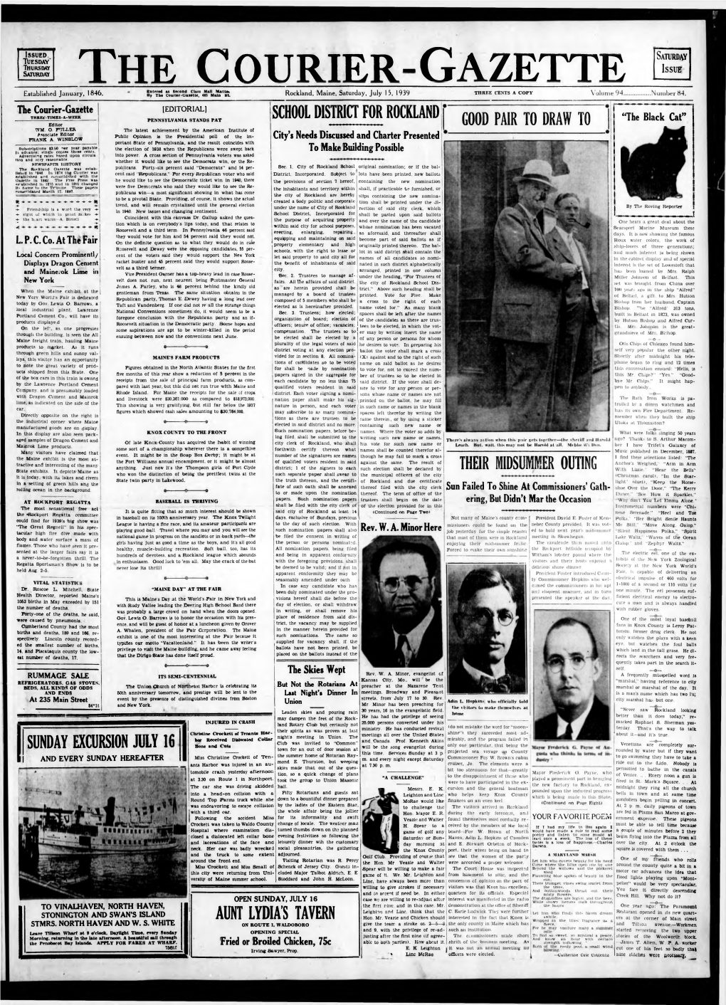 Courier Gazette : July 15, 1939