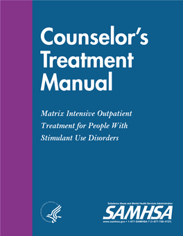 Matrix Counselor's Treatment Manual PDF 2.34 MB