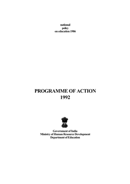Programme of Action 1992 Final Two Colums