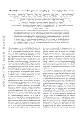 Arxiv:2010.14788V2 [Quant-Ph] 16 Jan 2021 Detection of Ancillary Photons