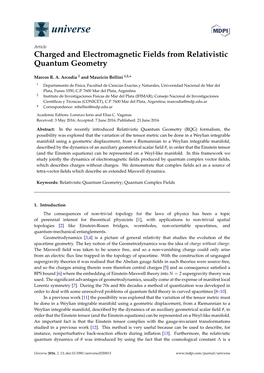 Charged and Electromagnetic Fields from Relativistic Quantum Geometry