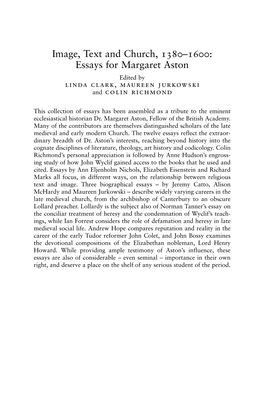 Essays for Margaret Aston Edited by Linda Clark, Maureen Jurkowski and Colin Richmond
