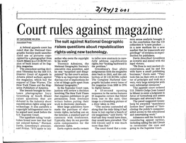 Court Rules Against Magazine