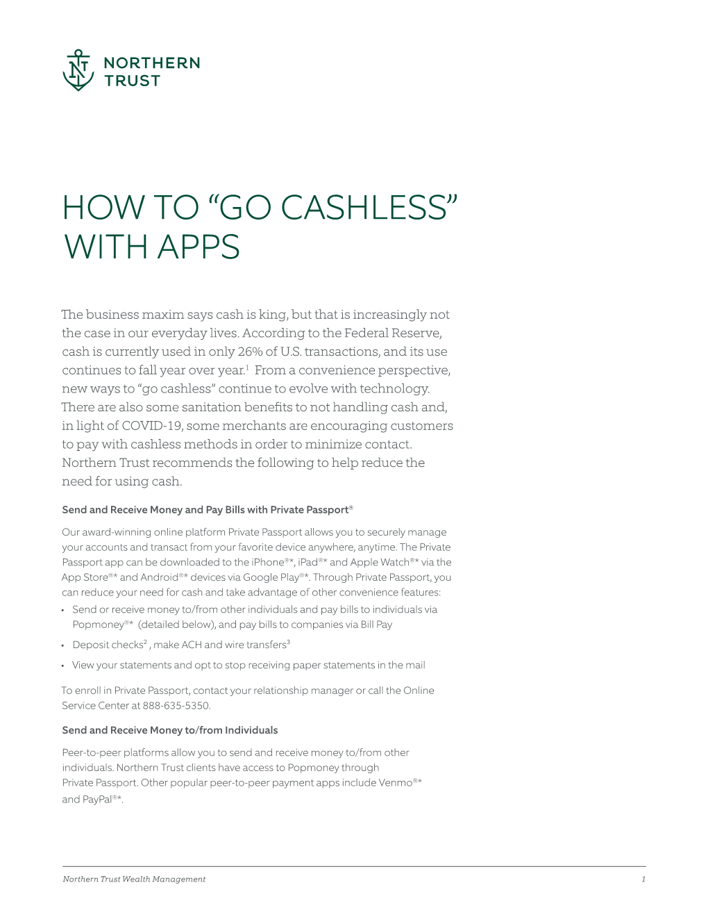 How to “Go Cashless” with Apps