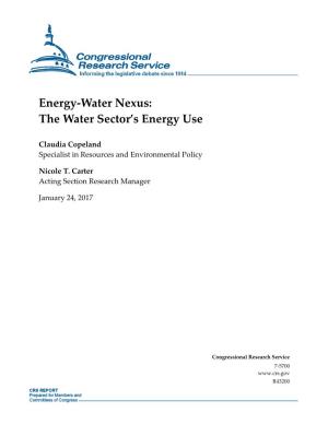 Energy-Water Nexus: the Water Sector's Energy