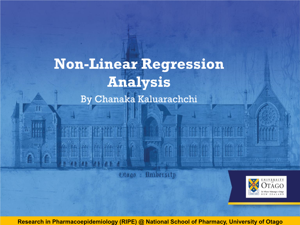 Non-Linear Regression Analysis by Chanaka Kaluarachchi