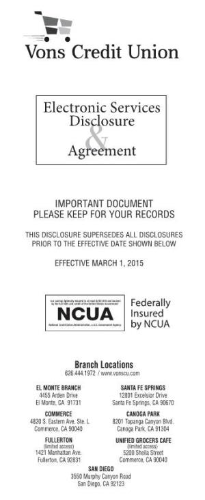 Electronic Services Disclosure Agreement