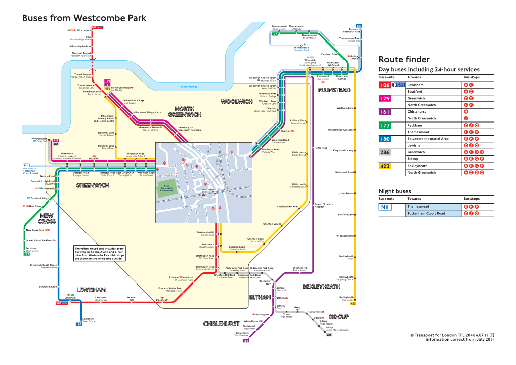 Buses from Westcombe Park