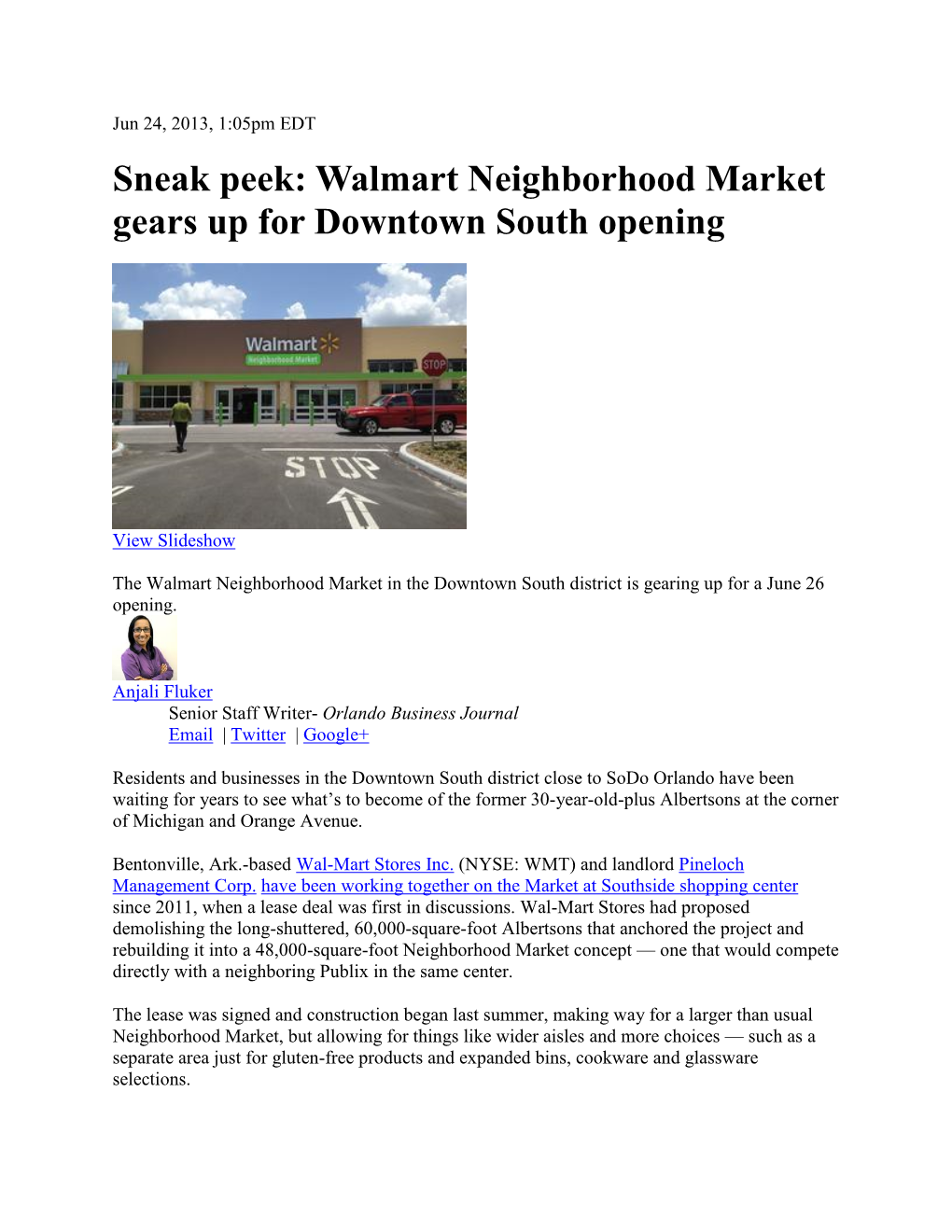 Sneak Peek: Walmart Neighborhood Market Gears up for Downtown South Opening