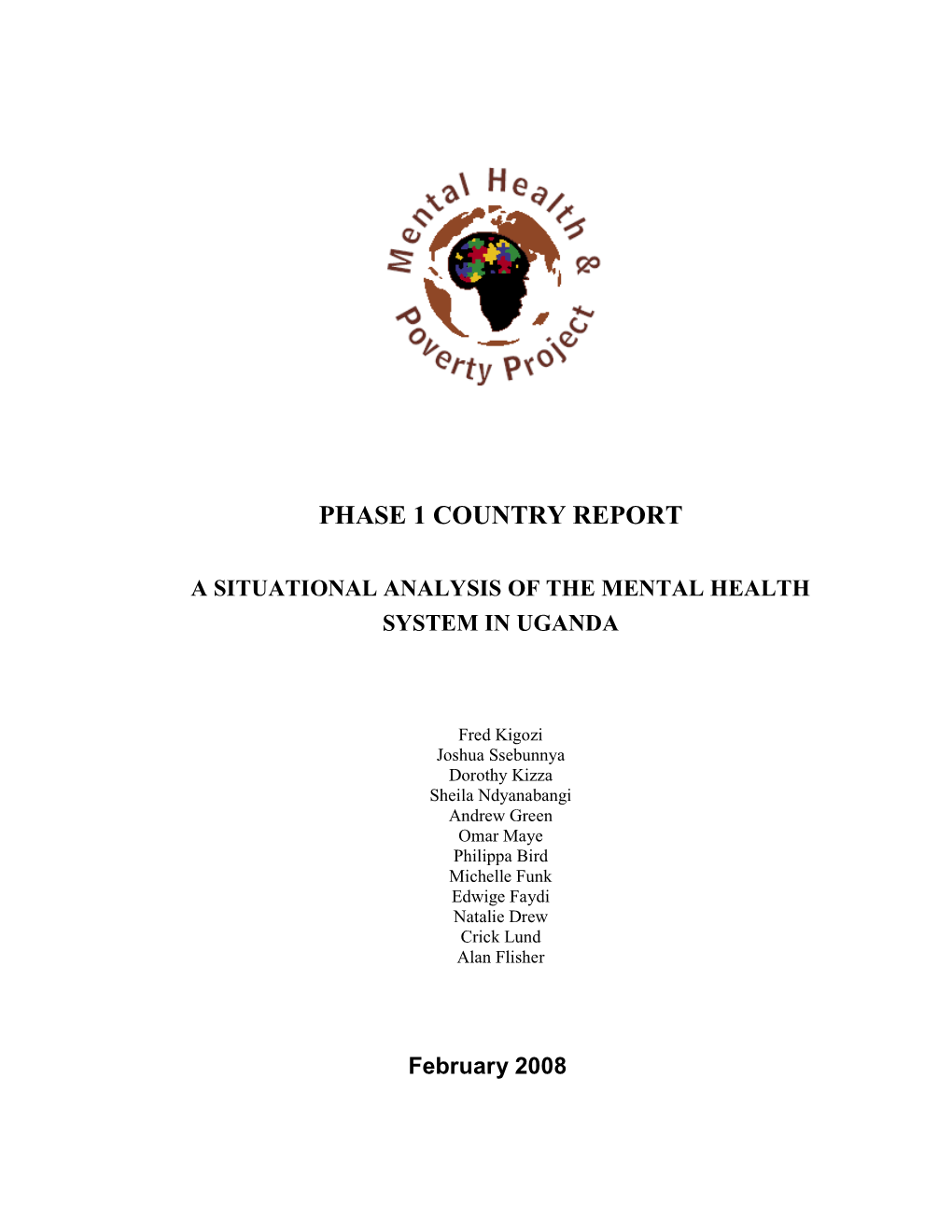 A Situational Analysis of the Mental Health System in Uganda