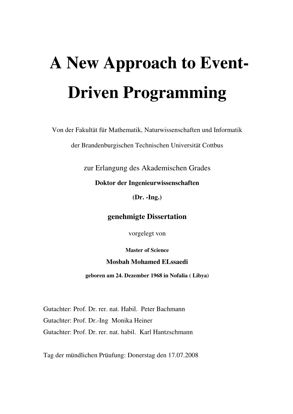 Driven Programming