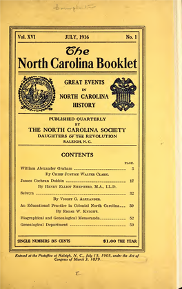 THE NORTH CAROLINA BOOKLET Mrs