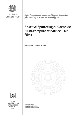 Reactive Sputtering of Complex Multi-Component Nitride Thin Films