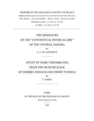 The Dinosaurs of the “Continental Intercalaire” of the Central Sahara by A