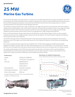 25 MW Marine Gas Turbine