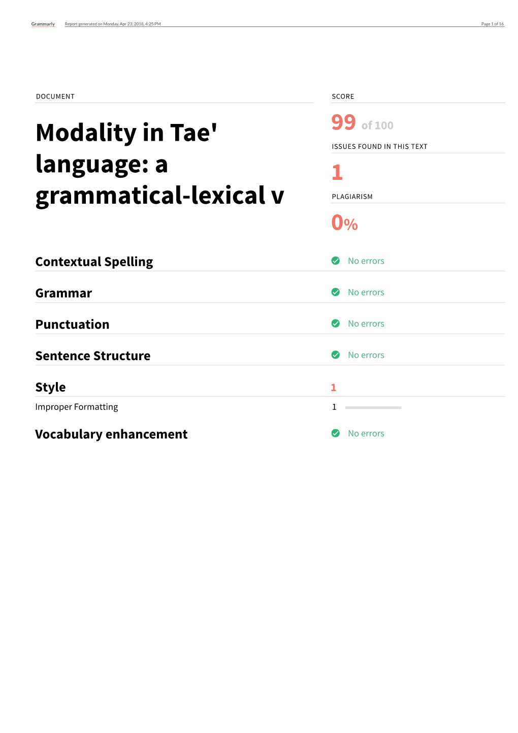 Modality in Tae' Language: a Grammatical-Lexical V