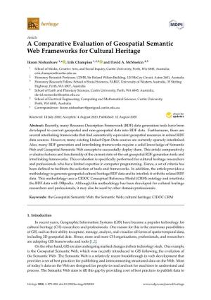 A Comparative Evaluation of Geospatial Semantic Web Frameworks for Cultural Heritage