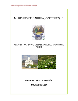 Plan Estrategico De Desarrollo Municipal Pedm Primera Actualización