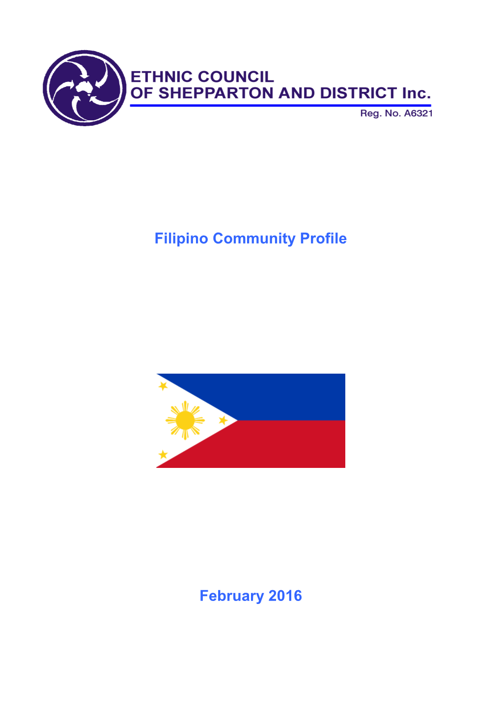 Filipino Community Profile February 2016