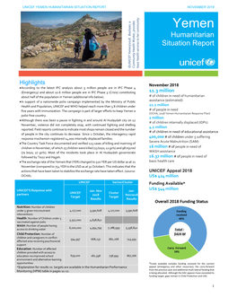 Humanitarian Situation Report November 2018