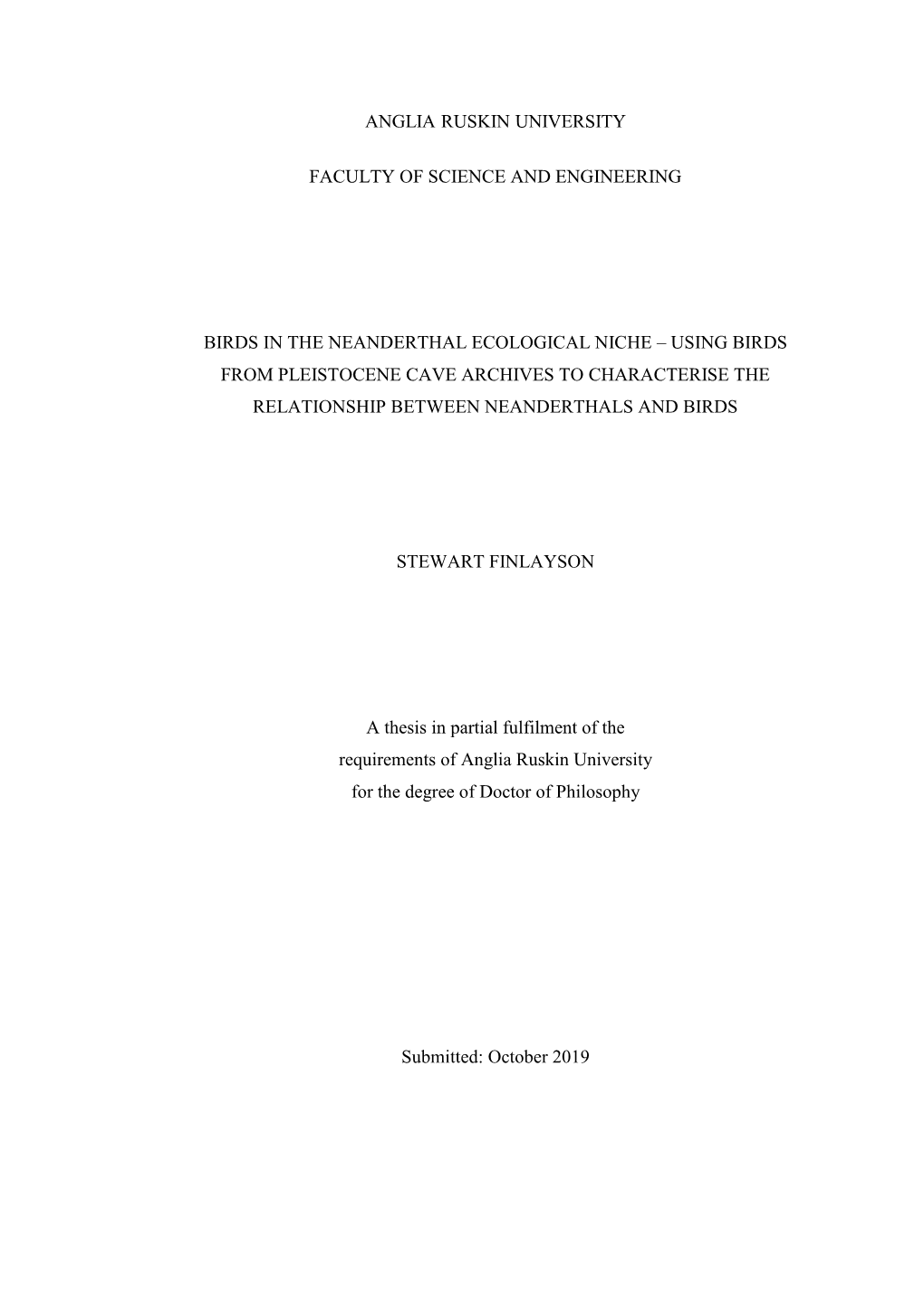 Anglia Ruskin Thesis 2019 Template