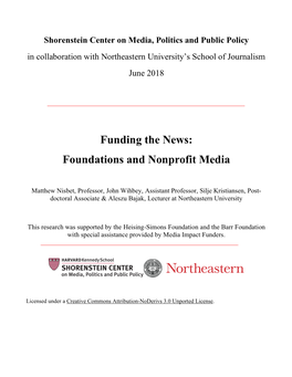 Funding the News: Foundations and Nonprofit Media