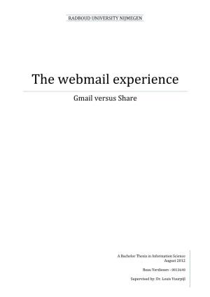 The Webmail Experience Gmail Versus Share