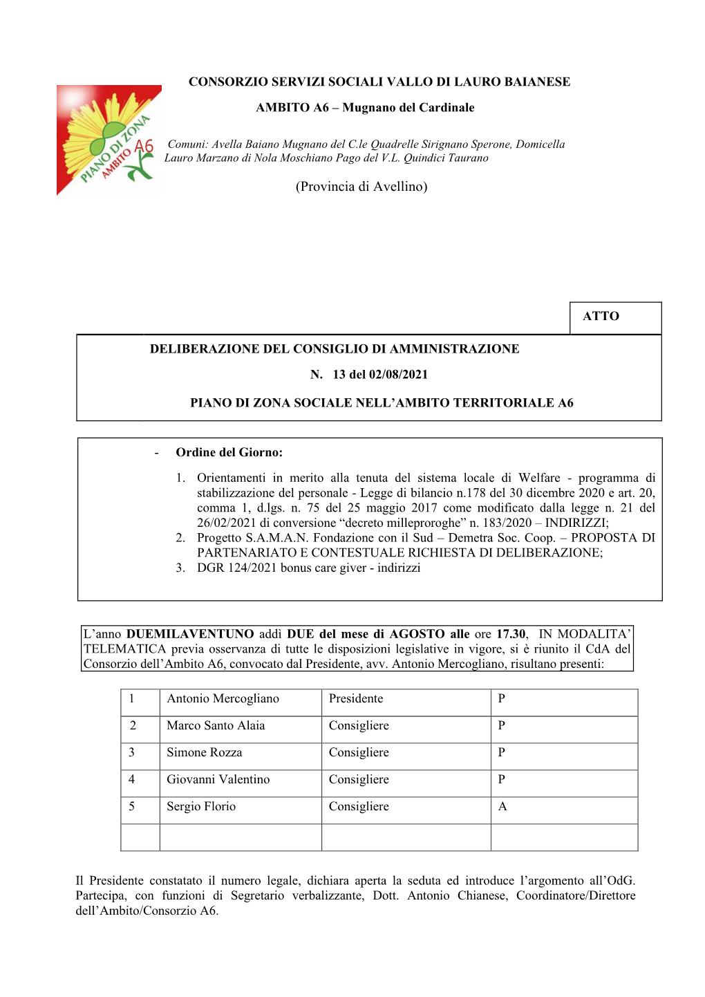 Consorzio Servizi Sociali Vallo Di Lauro Baianese