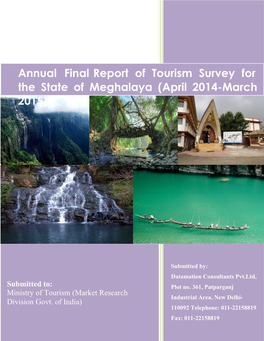 Annual Final Report of Tourism Survey for the State of Meghalaya (April 2014-March 2015)