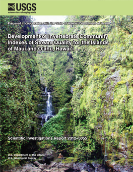 Development of Invertebrate Community Indexes of Stream Quality for the Islands of Maui and Oÿahu, Hawaiÿi