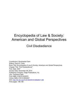 Encyclopedia of Law & Society
