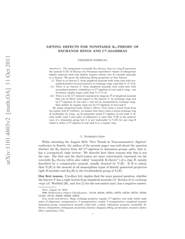 Lifting Defects for Nonstable K 0-Theory of Exchange Rings And